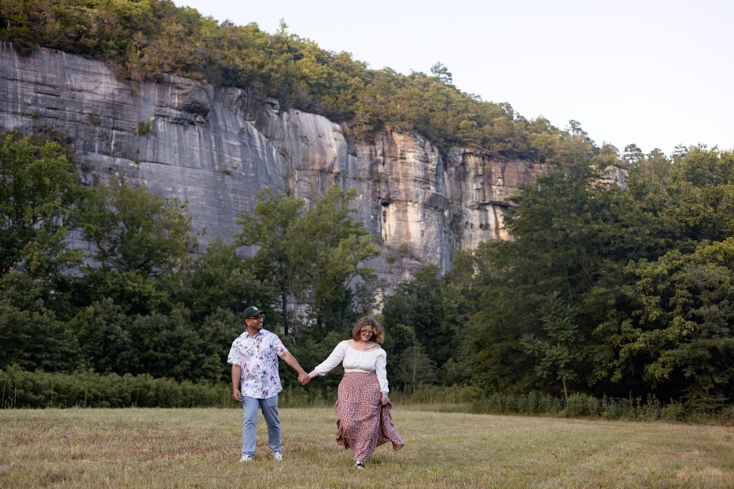buffalo river engagement photos steel creek Ponca arkansas holding hands
