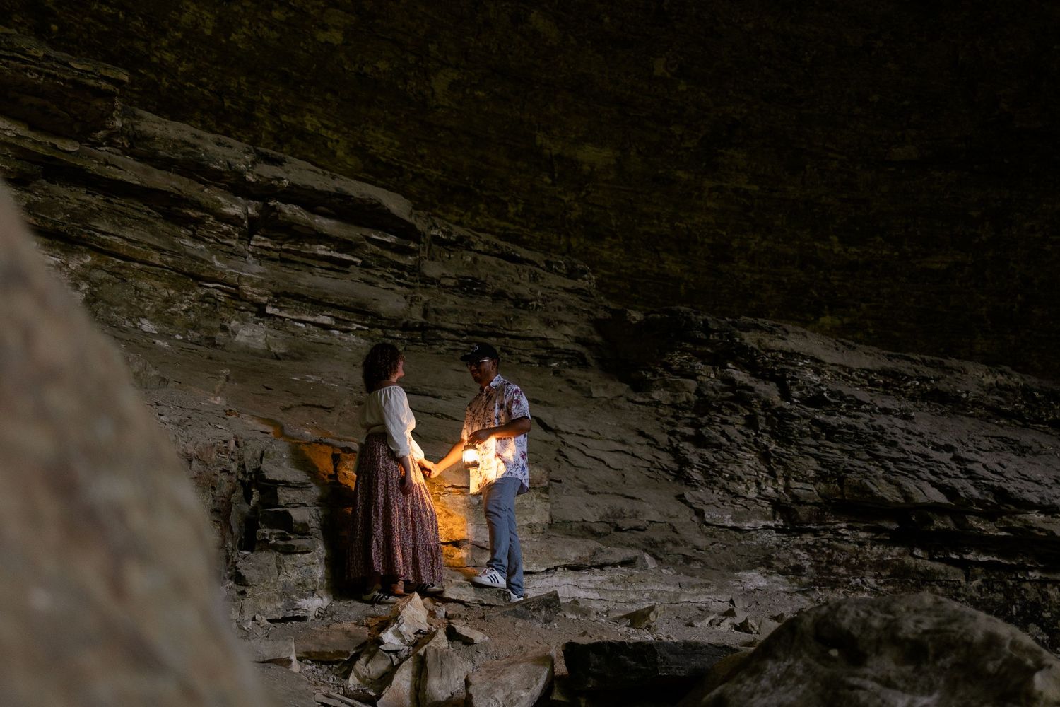 buffalo river engagement photos lost gallery adventure lanterns