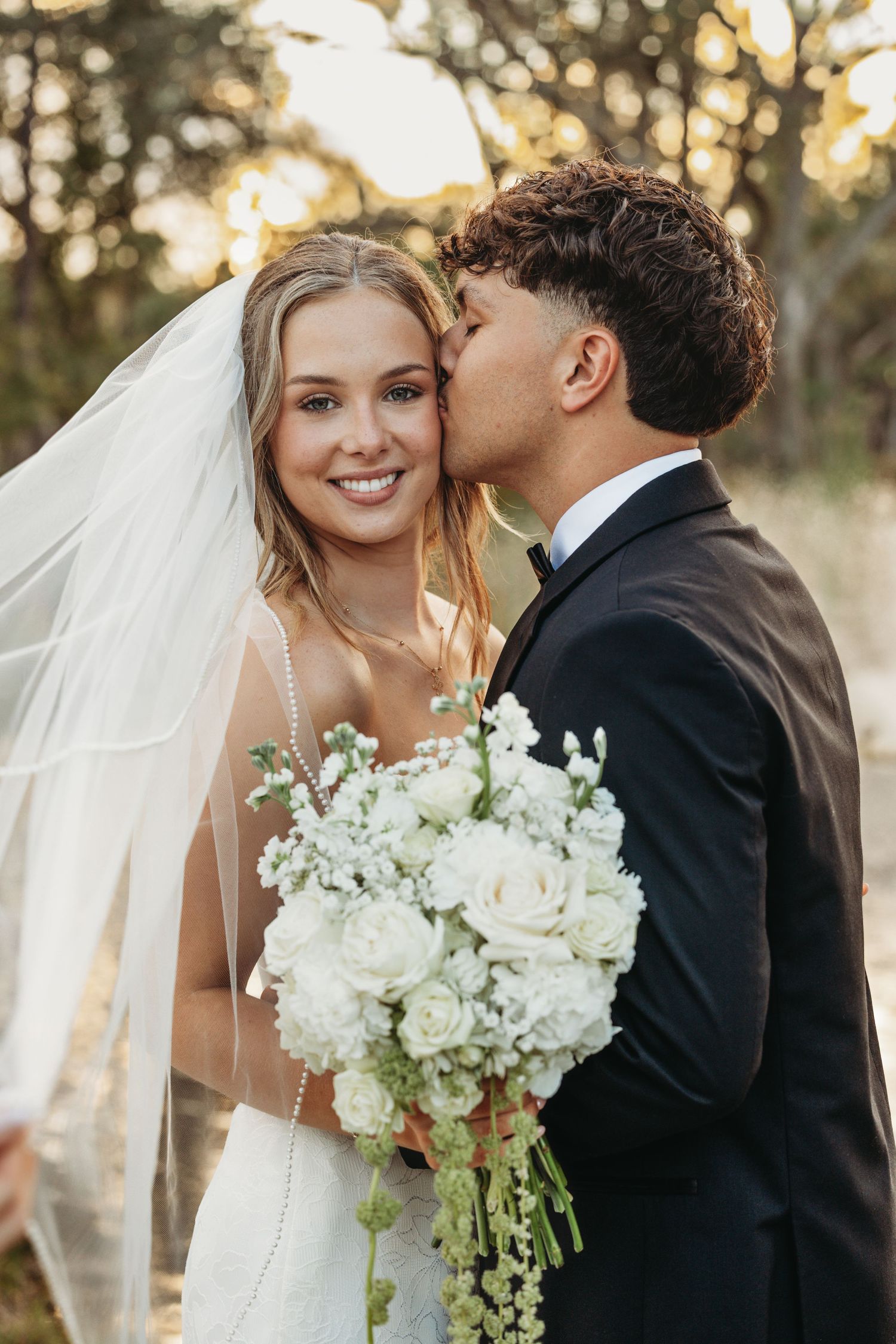Beautiful couple on their wedding day