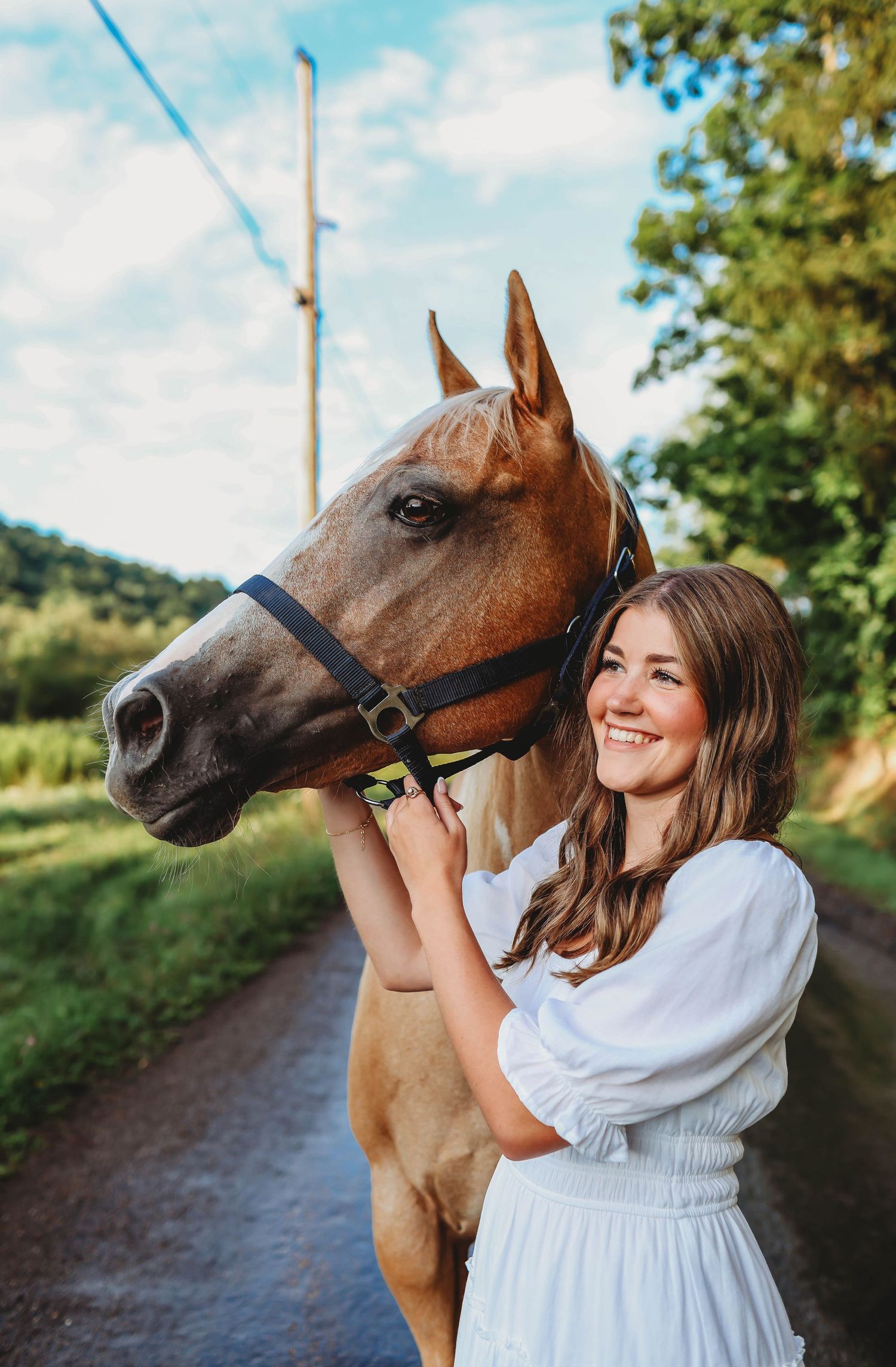 summer senior photos, horses, horse girl