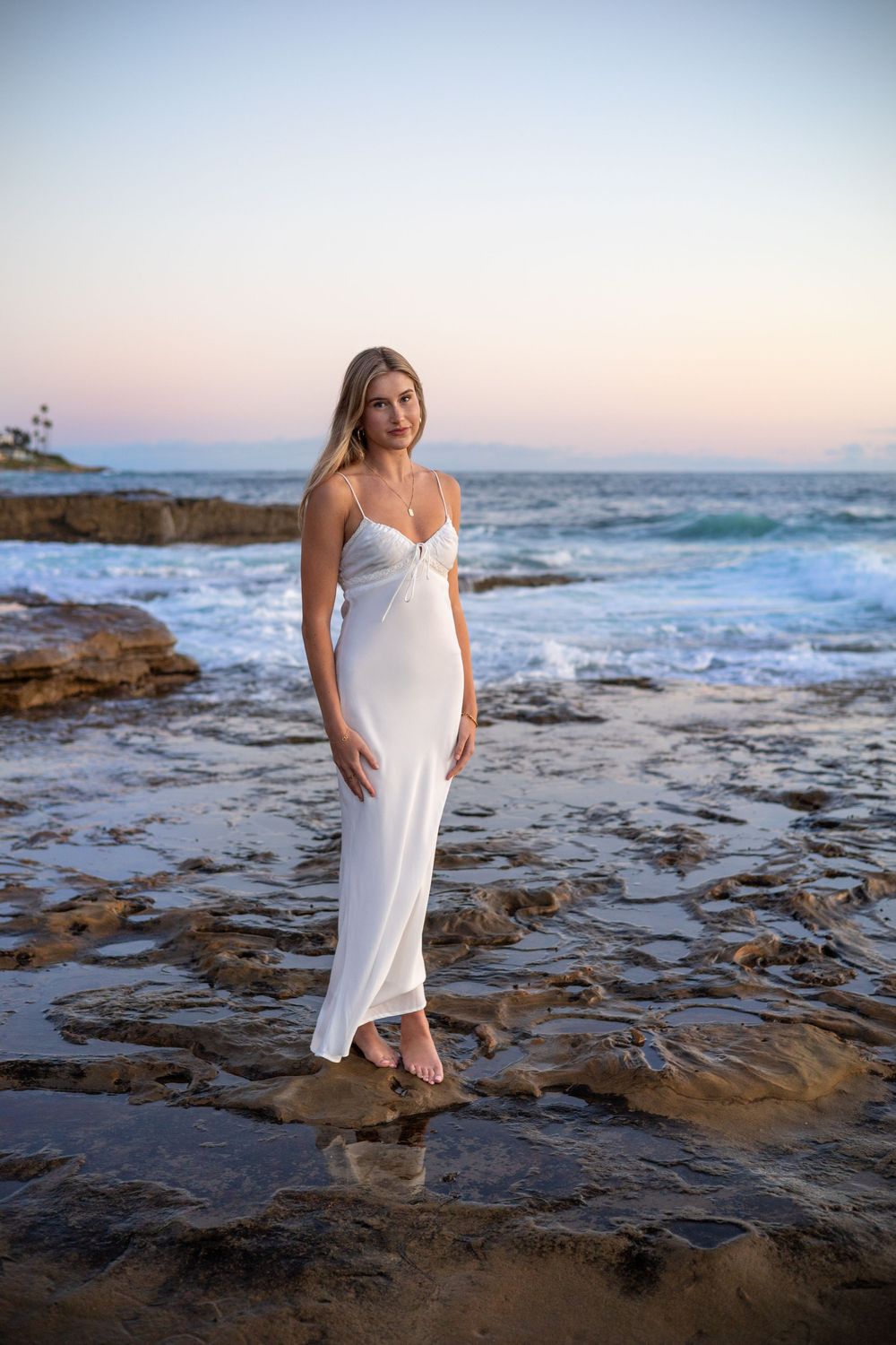 flowing white dress beach Goddess White Kaftan Maxi Dress – Boho Tie Dye Beachwear main image 0