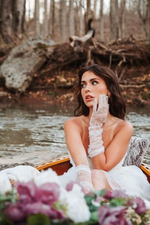 Beautiful creek bridal boudoir session, central florida