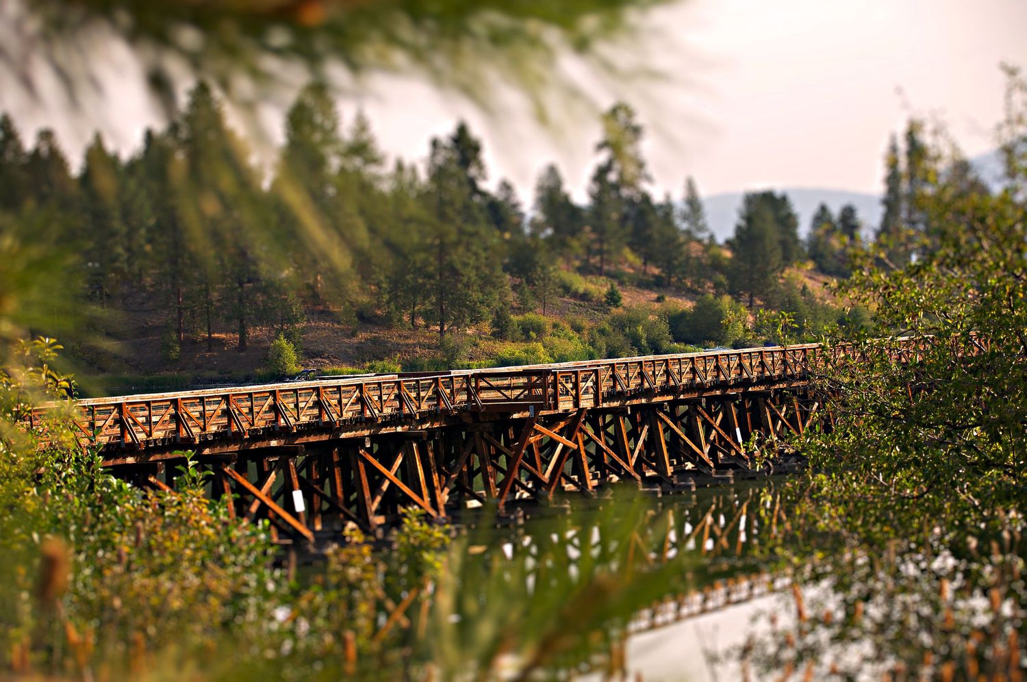 Ferry County tresses bridge located on lake curlew republic Washington
