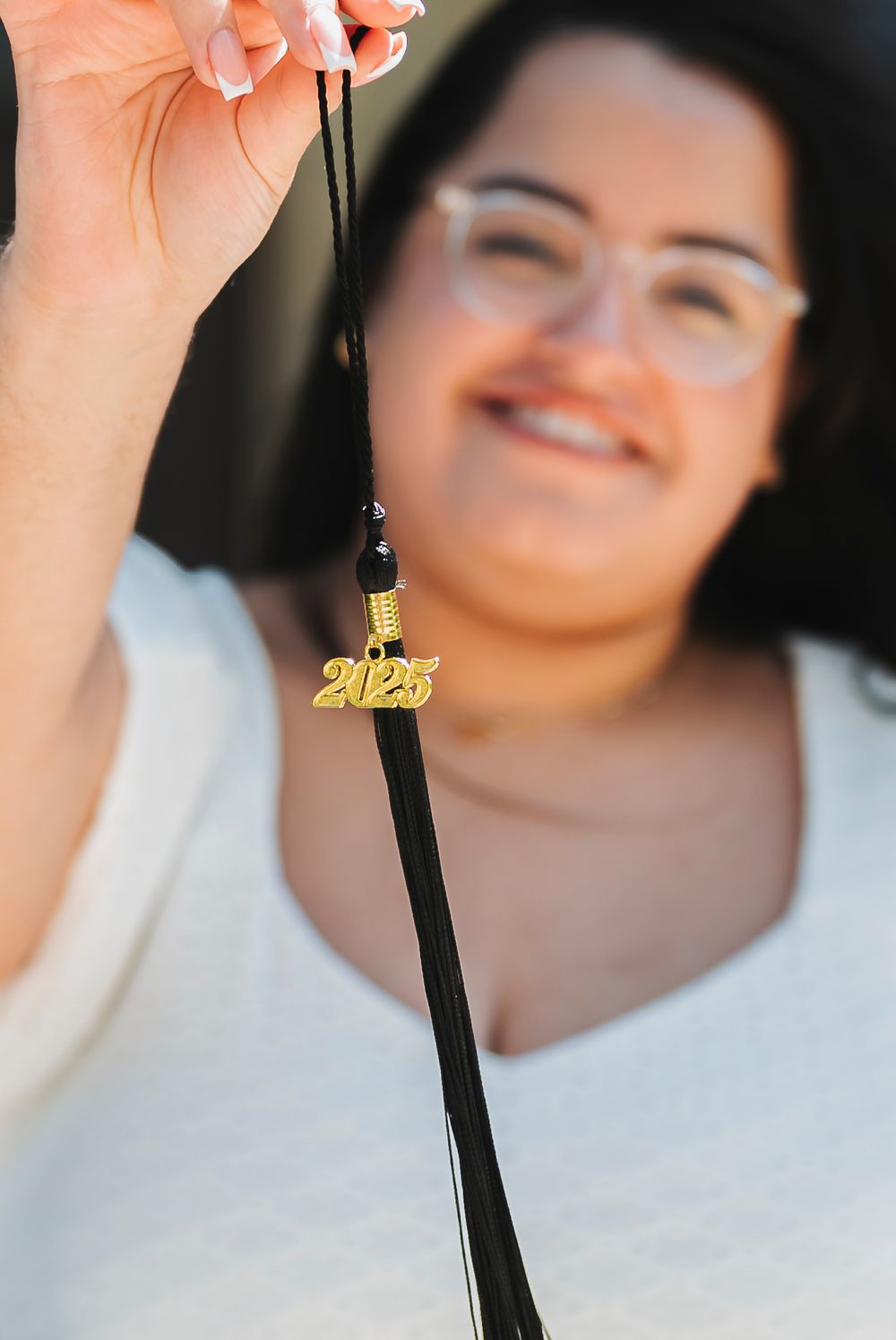 Graduation photo session at Elms College