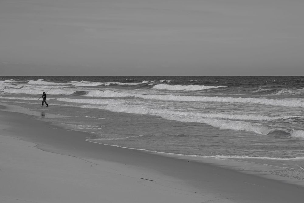 surf fishing at Island Beach State Park