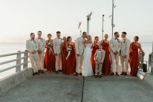 tangalooma wedding, bridal party