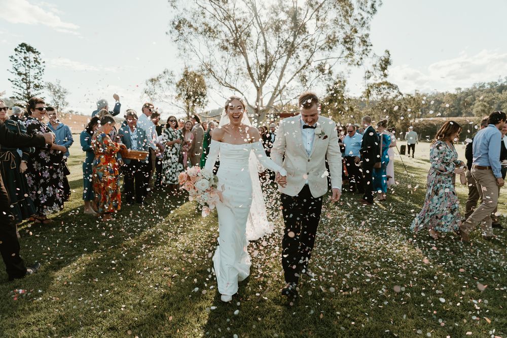 Wedding exit, confetti exit Colinton Country Lodge