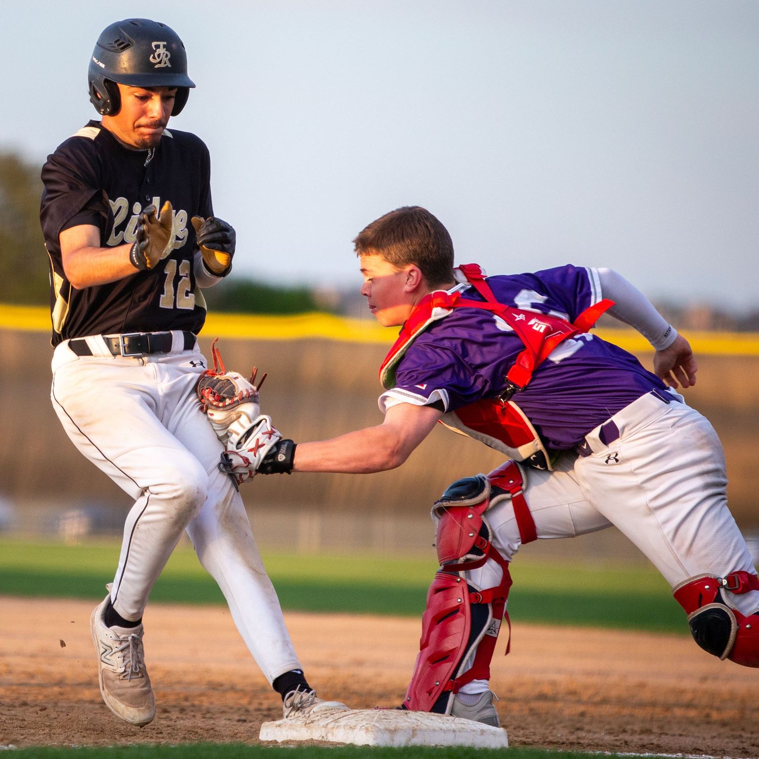 Drew Arnold Photography Highschool baseball catcher action photo
