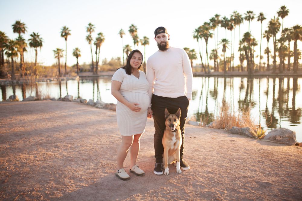 Maternity shoot couples shoot Arizona Papago Park
