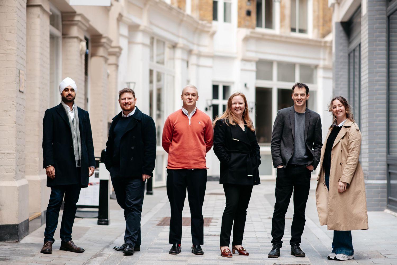 team photoshoot for architect company