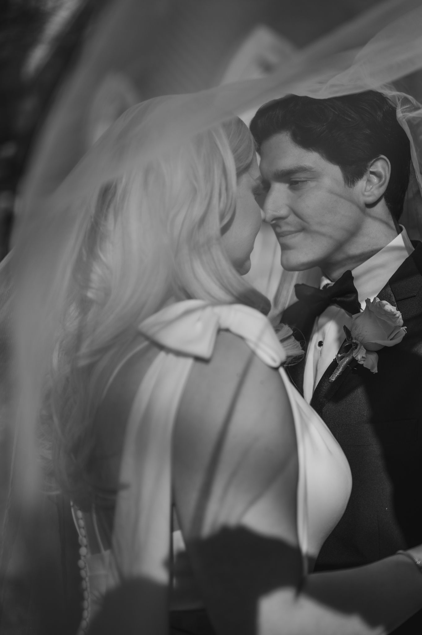 Romantic black and white sequence showing a couple in an intimate moment.