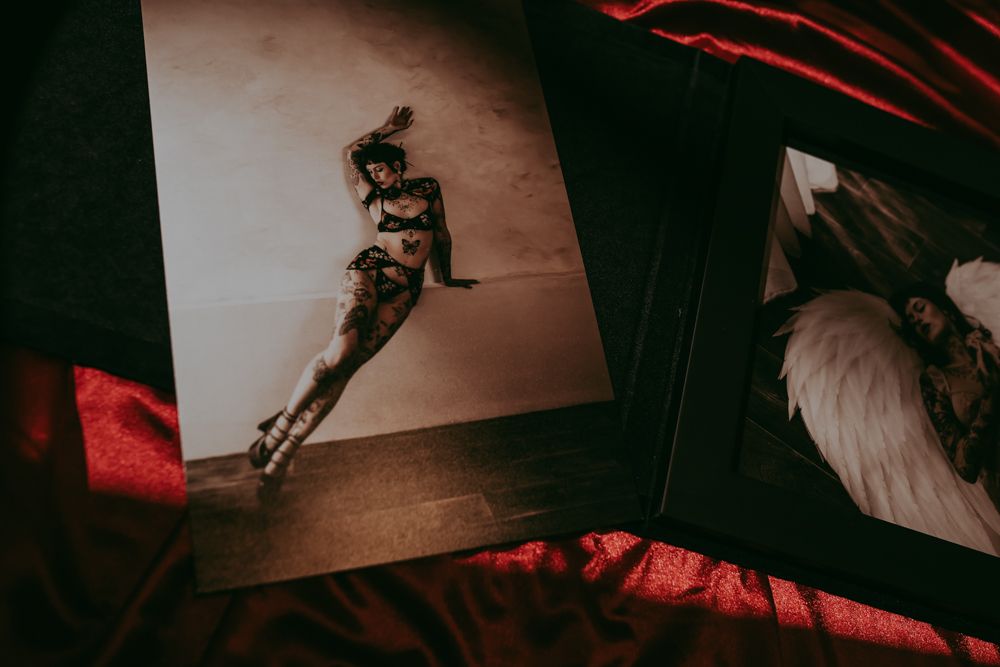 Luxe printbox met luxe afdrukken voor neer te zetten in je huis