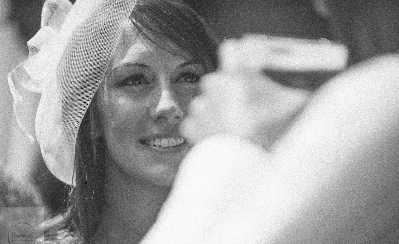 Reportage detail shot of guests enjoying the wedding reception