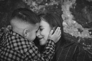 Emotional connection captured between mother and child