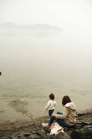 Editorial-style photo of children during a family shoot