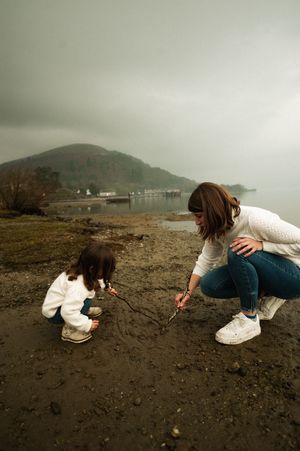 Expecting mother captured in calm and reflective moment