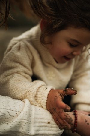 Editorial-style photo of children during a family shoot