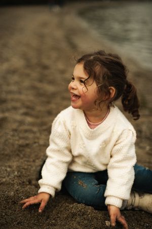 Editorial-style photo of children during a family shoot