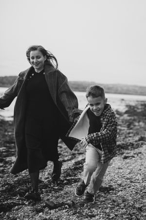 Expecting mother captured in calm and reflective moment