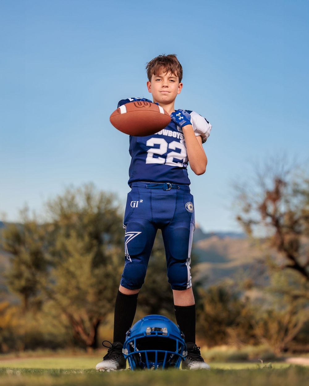 Tucson, Arizona sports photographer, media day sports photos, sportraits, sports photo session, action shots, high school sports, football