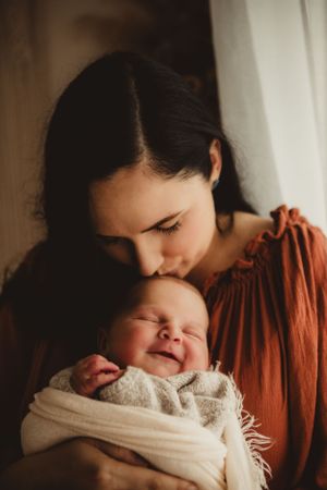 studio  newborn session, natural light, props Mid North Coast