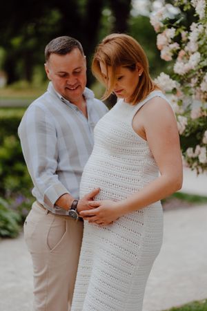 páros Kismama fotózás szabadtéren