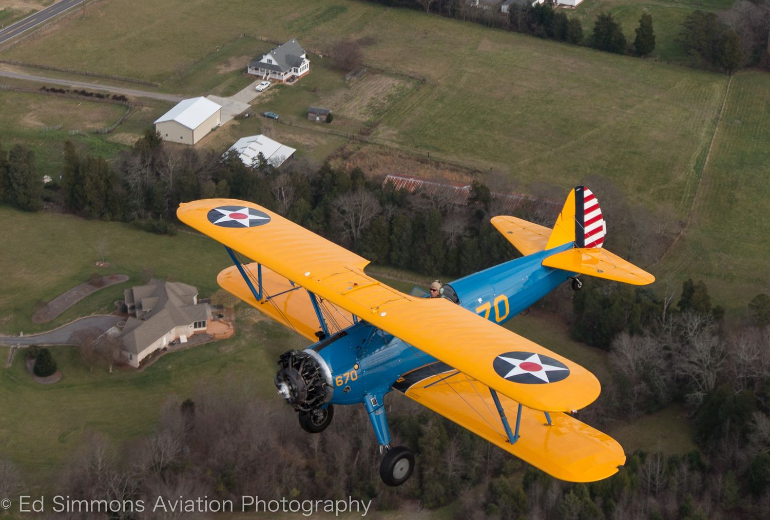 Stearman Air to Air Shoot over Davie County NC