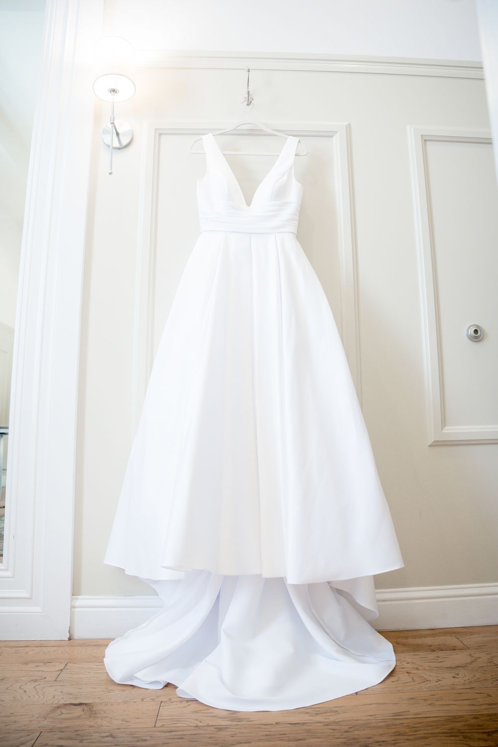 Photograph wedding dress at Evergreen Springs by Wedgewood in Elk Grove, CA by Elk Grove Wedding Photographer, Ashley Nicole Baeza.