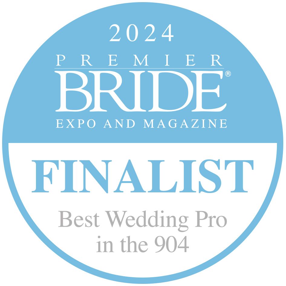 2024 Premier Bride Expo and Magazine finalist badge for Best Wedding Pro in the 904.