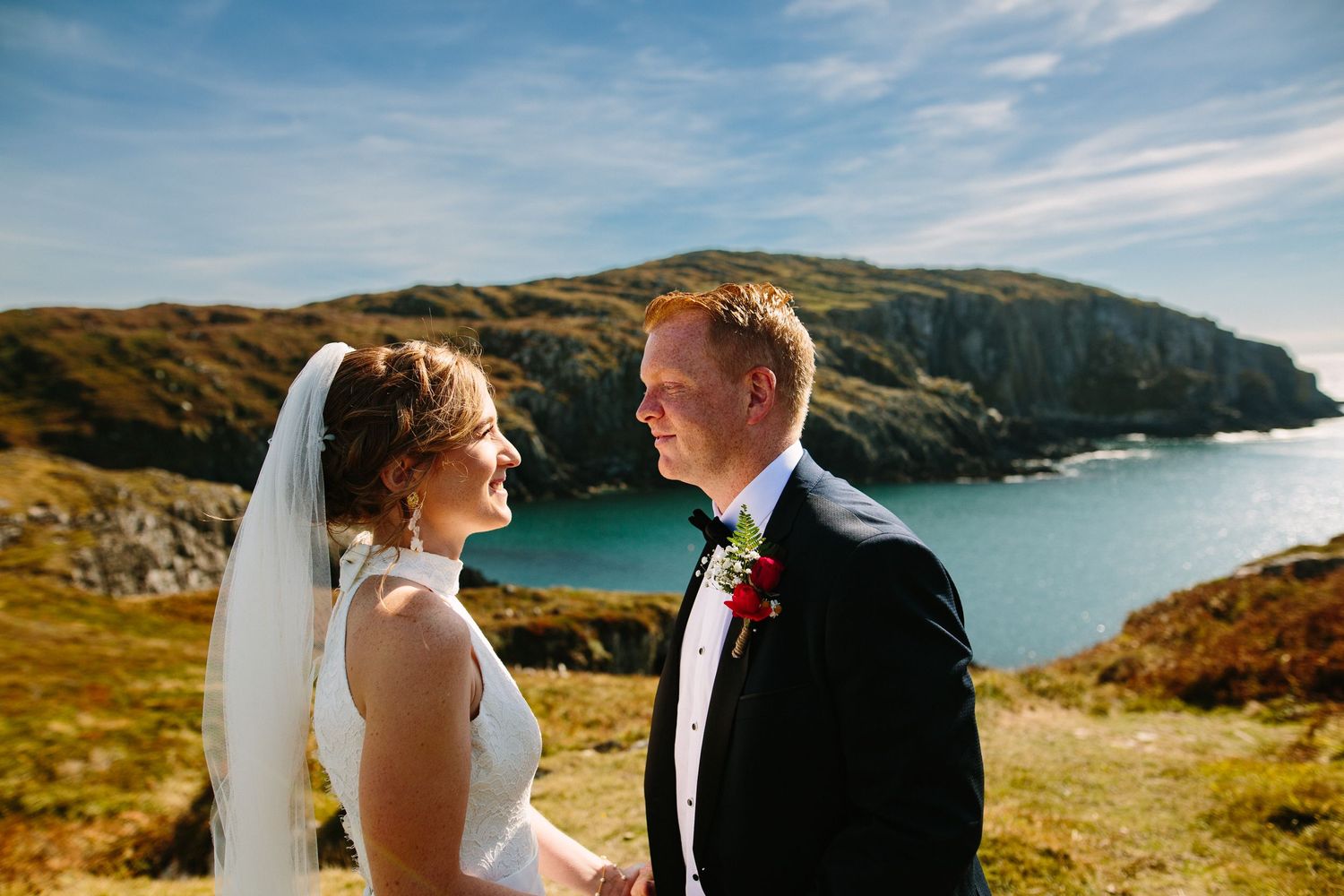 Bride and Groom at West Cork Wedding photo shoot