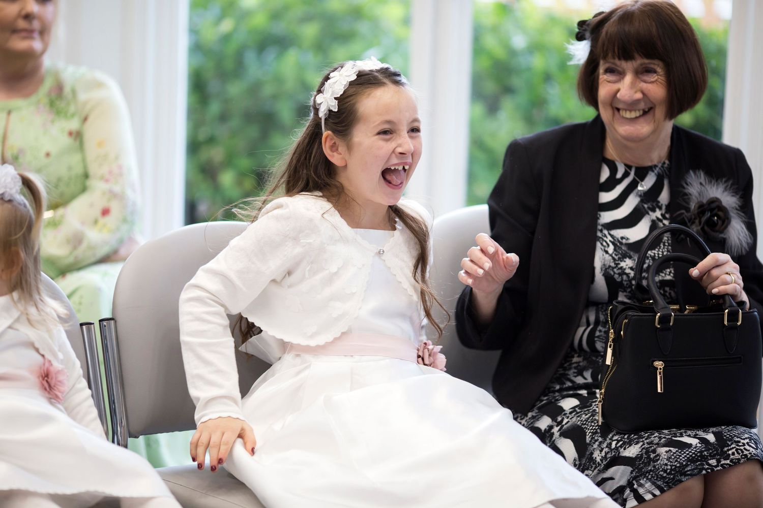 Happy bridesmaid, Leiria Suite, Runcorn Town Hall Wedding