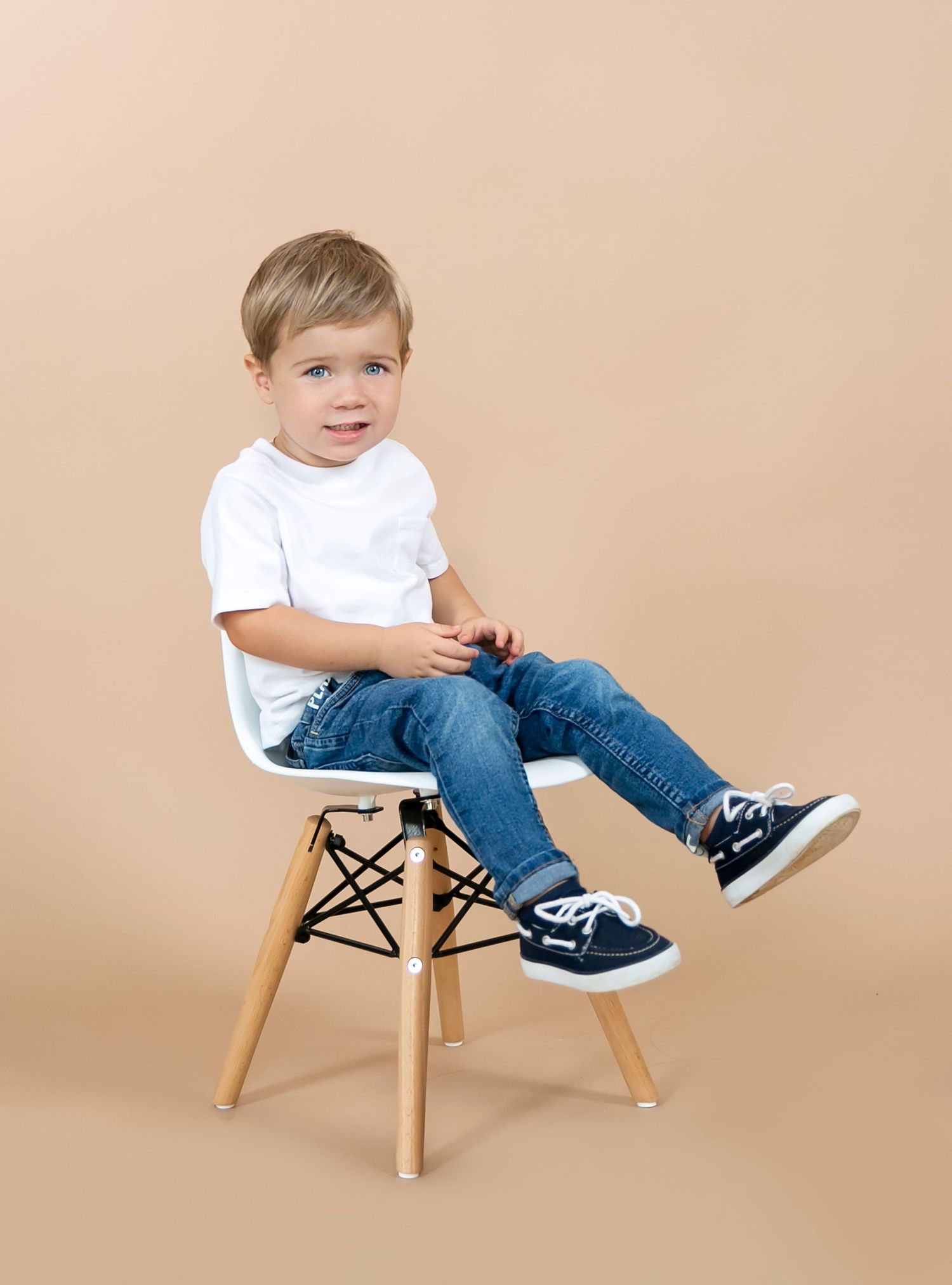 Fine art kids portrait in a professional studio setting — timeless children's photography by Bradenton-Sarasota photographer