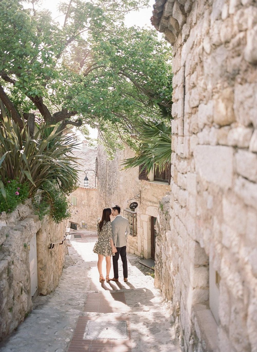 Eze engagement photos by France film photographer Audra Wrisley