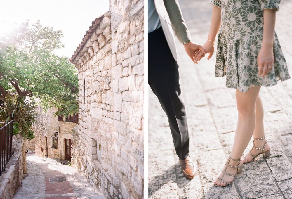 Eze engagement photos by France film photographer Audra Wrisley