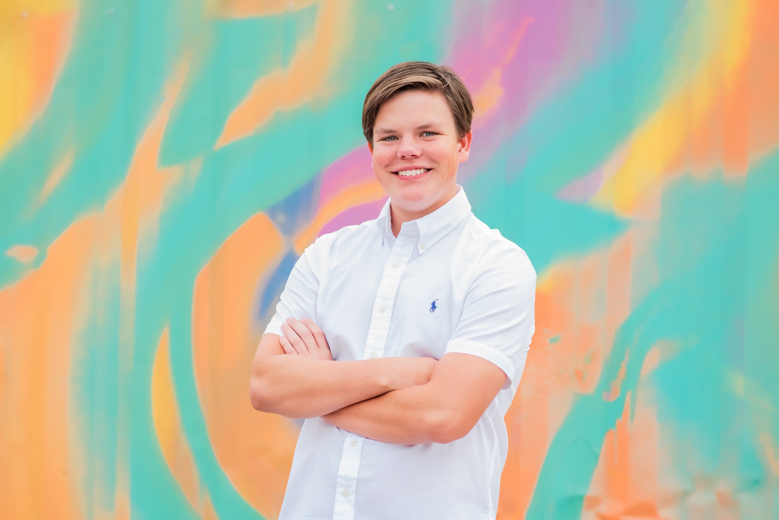 guy senior portraits downtown Panama City Florida