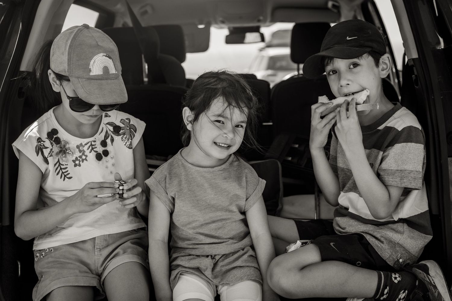 Childhood portraits documenting holiday in North Wales