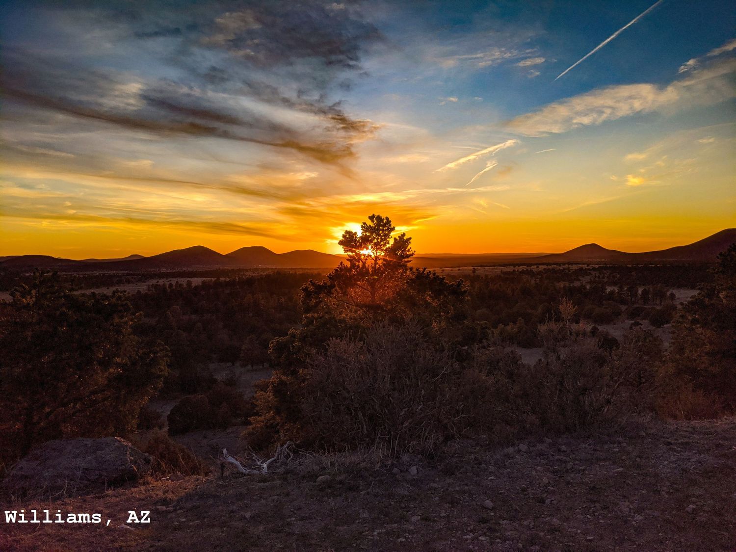 Williams, AZ Sunset, Forest Road Camping