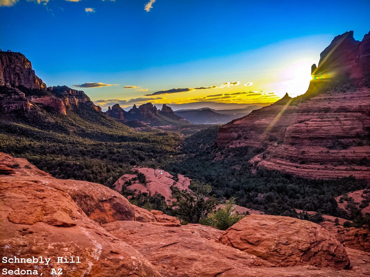 Sunset at the Vortex on Schnebly Hill Off-Road Trail, Sedona, AZ