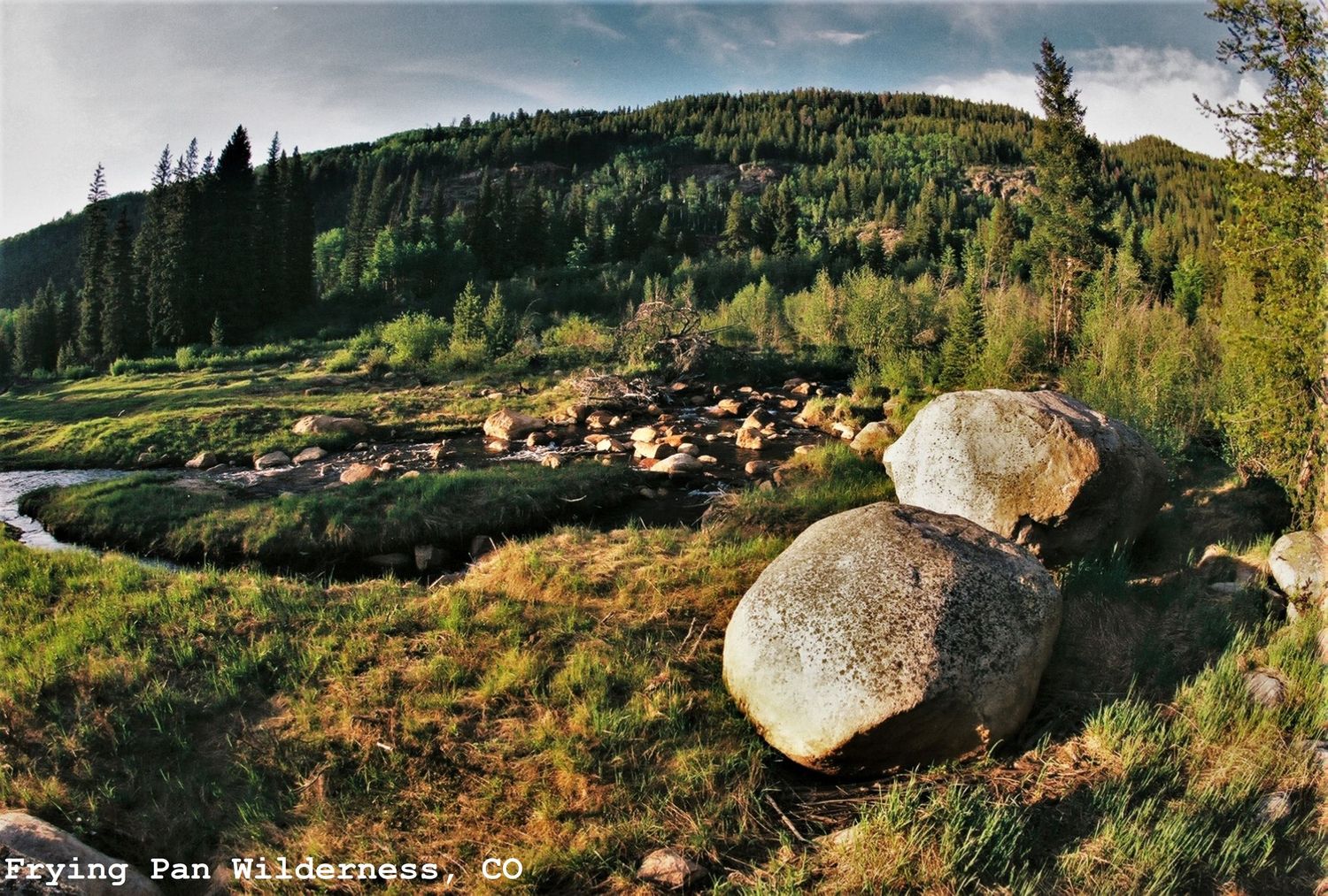 Boulders by the River in Frying Pan Wilderness, Colorado