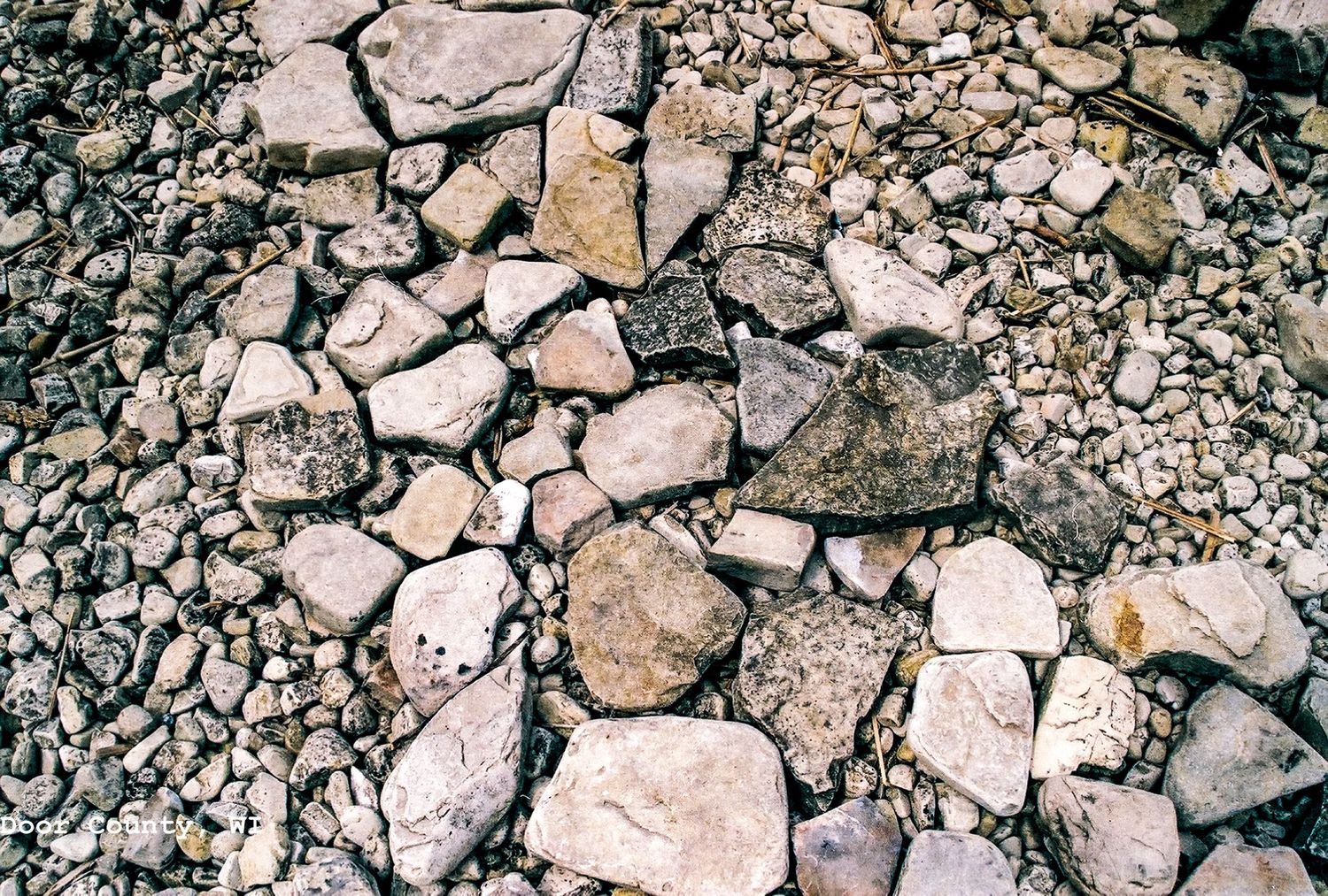 Rock Path to the Beach in Door County, WI