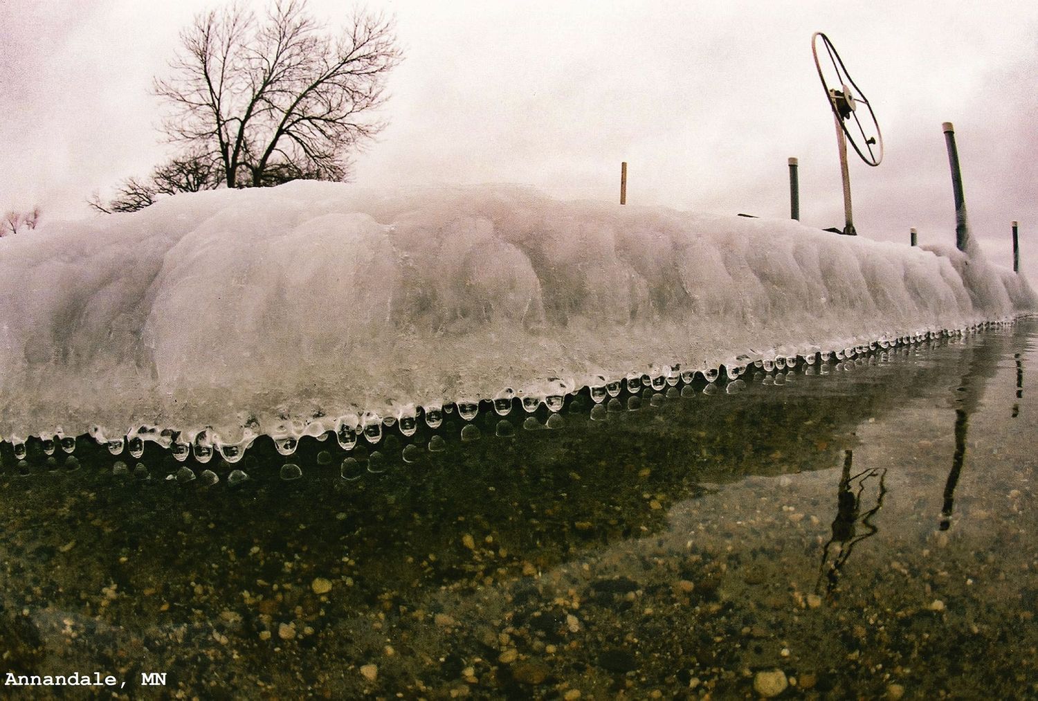 Frozen Dock in Lake Sylvia, Annandale, MN