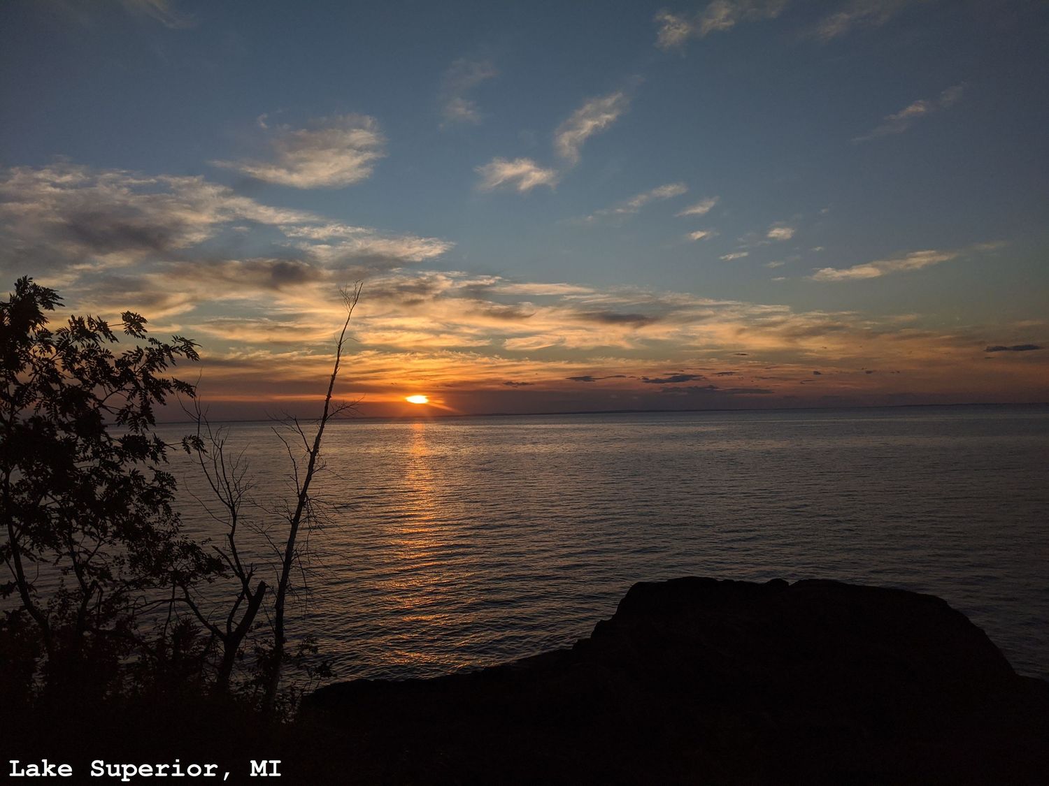 Sunset over Lake Superior, MI