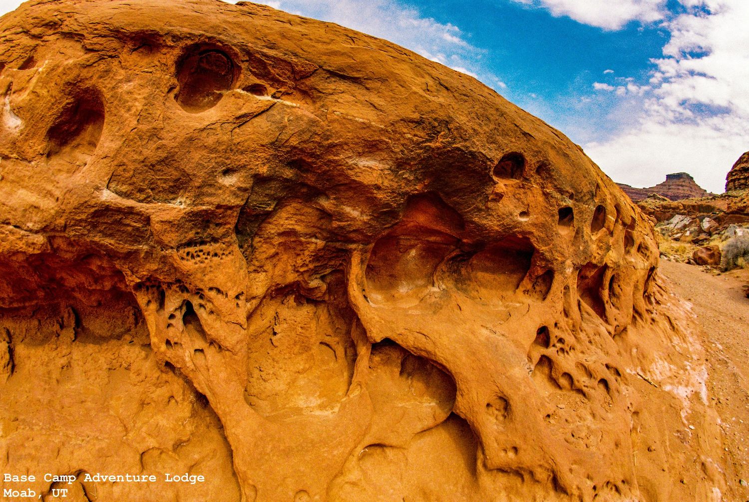 Fisheye View of the Holey Red Rocks in Moab, UT