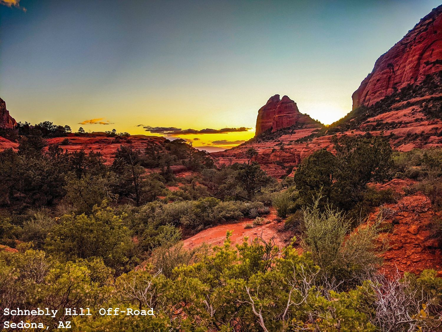 Golden Hour at Schnebly Hill Off-Road Trail, Sedona, AZ
