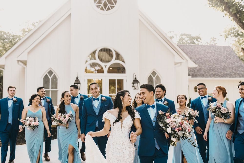 Navy Blue Groomsmen Suits for a Classic Wedding at the French Farmhouse