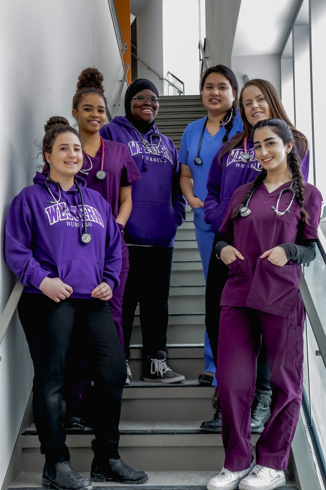 Nursing Students at FIMS Nursing building