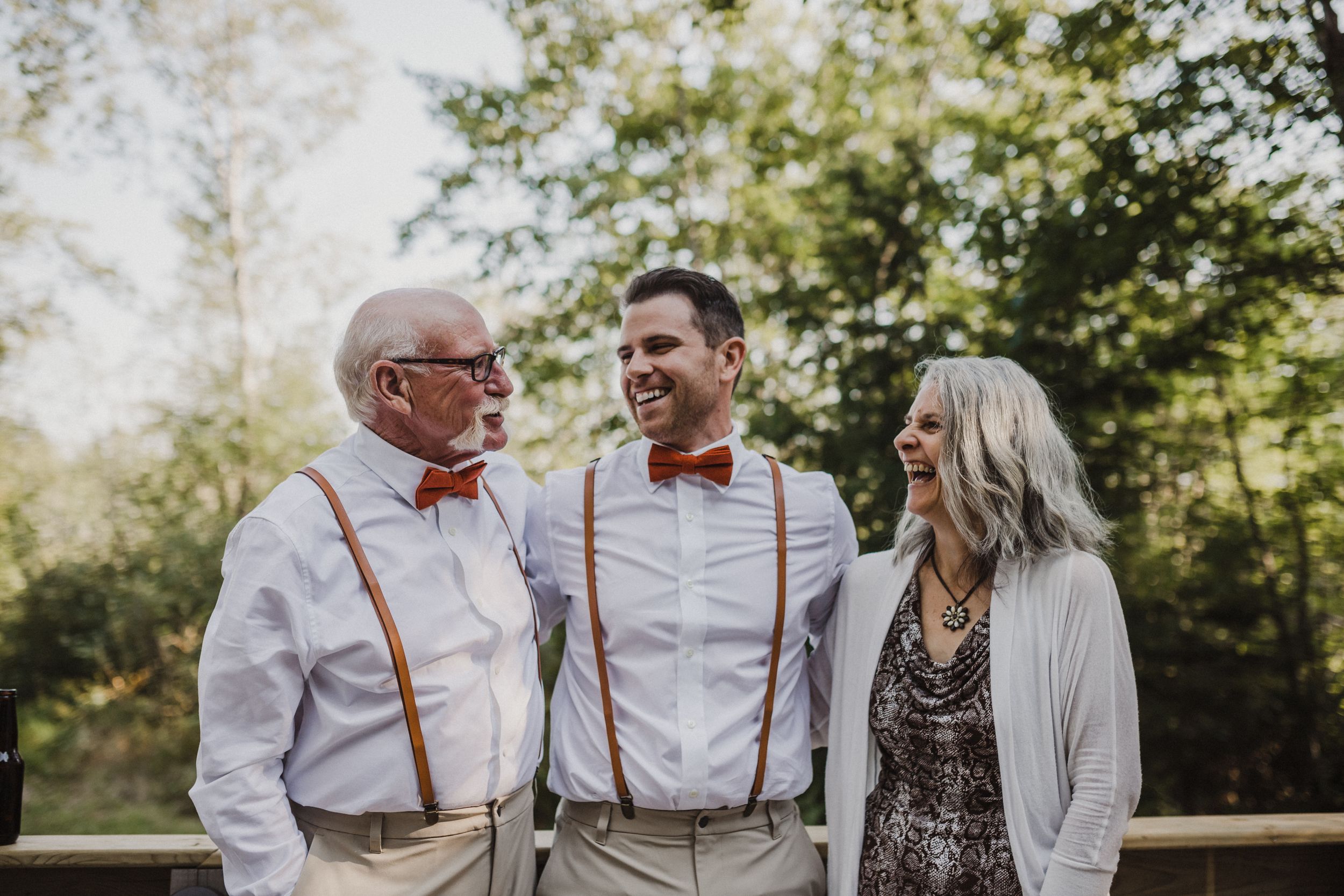 Getting ready photos at elopement in the Annapolis Valley, Nova Scotia