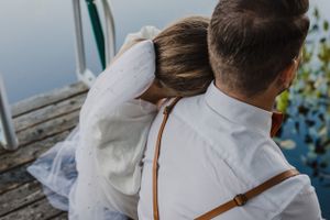 Bride and groom photos at Elopement in East Lake near Middleton in the Annapolis Valley, Nova Scotia