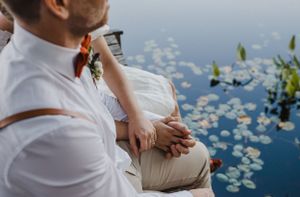 Bride and groom photos at Elopement in East Lake near Middleton in the Annapolis Valley, Nova Scotia