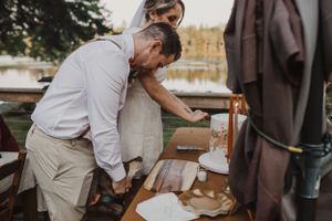 Bride and groom photos at Elopement in East Lake near Middleton in the Annapolis Valley, Nova Scotia